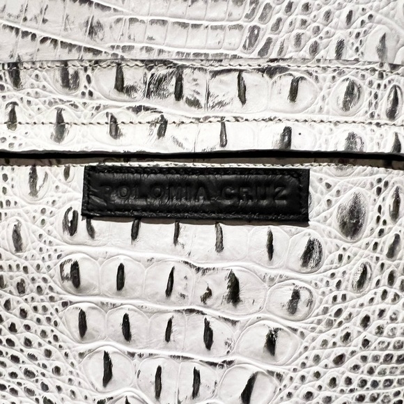 Polonia Cruz Leather Bag / Backpack. White With Black - Picture 6 of 15